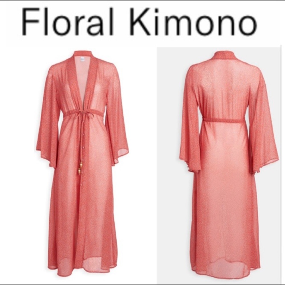 🌟Kimono in Red Floral Small - Picture 1 of 16
